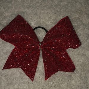 Red Sparkle Cheer Bow
